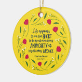 Charlotte Bronte Jane Eyre Blumenzitat Keramik Ornament (Links)