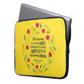 Charlotte Bronte Jane Eyre Blumenzitat Laptopschutzhülle (Vorderseite Links)