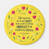 Charlotte Bronte Jane Eyre Blumenzitat Magnet (Vorne)