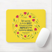 Charlotte Bronte Jane Eyre Blumenzitat Mousepad (Mit Mouse)
