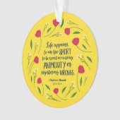 Charlotte Bronte Jane Eyre Blumenzitat Ornament (Vorderseite)