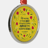 Charlotte Bronte Jane Eyre Blumenzitat Ornament Aus Metall (Rechts)