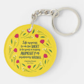 Charlotte Bronte Jane Eyre Blumenzitat Schlüsselanhänger (Rückseite)