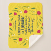 Charlotte Bronte Jane Eyre Blumenzitat Sherpadecke (Vorderseite)