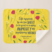 Charlotte Bronte Jane Eyre Blumenzitat Sherpadecke (Vorderseite (Horizontal))