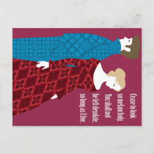 Charlotte Bronte "Jane Eyre" Geschenk mit Zitat Postkarte