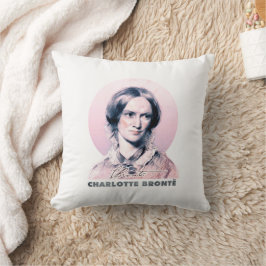 Charlotte Bronte Pink Richmond Portrait Kissen