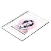 Charlotte Bronte Pink Richmond Portrait Notizblock (Linke Seite)