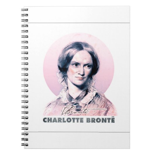 Charlotte Bronte Pink Richmond Portrait Notizblock (Vorderseite)