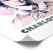 Charlotte Bronte Pink Richmond Portrait Poster (Ecke)