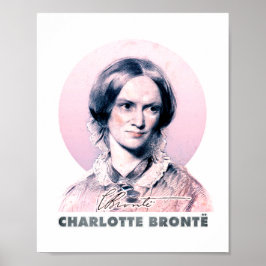 Charlotte Bronte Pink Richmond Portrait Poster
