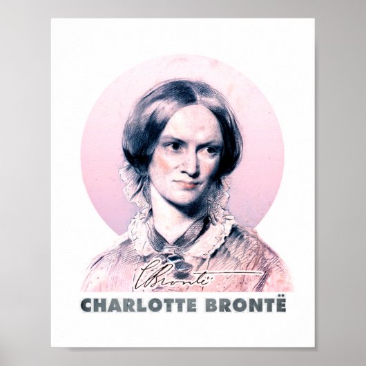 Charlotte Bronte Pink Richmond Portrait Poster (Vorne)