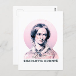 Charlotte Bronte Pink Richmond Portrait Postkarte