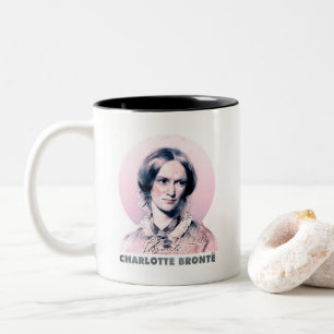 Charlotte Bronte Pink Richmond Portrait Zweifarbige Tasse