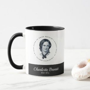 Charlotte Bronte Portrait and Quote Tasse