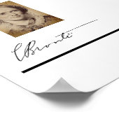 Charlotte Brontë Portrait und Unterschrift Poster (Ecke)