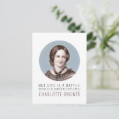 Charlotte Bronte Portrait und Zitat Postkarte (Stehend Vorderseite)