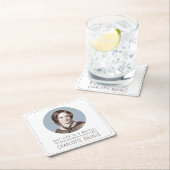 Charlotte Bronte Portrait und Zitat Rechteckiger Pappuntersetzer (Vor Ort)
