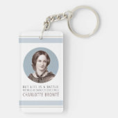 Charlotte Bronte Portrait und Zitat Schlüsselanhänger (Rückseite)
