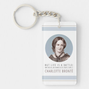 Charlotte Bronte Portrait und Zitat Schlüsselanhänger