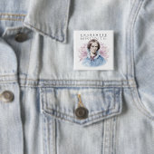 Charlotte Bronte Portrait von Richmond mit Blume Button (Beispiel)