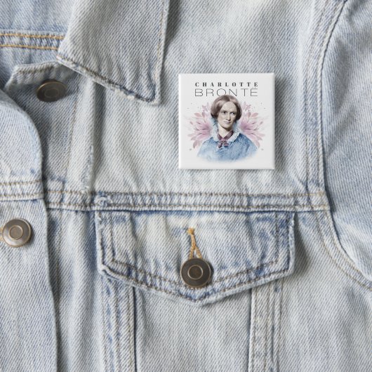 Charlotte Bronte Portrait von Richmond mit Blume Button (Beispiel)