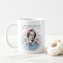 Charlotte Bronte Portrait von Richmond mit Blume