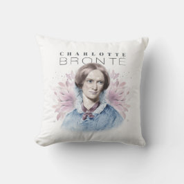 Charlotte Bronte Portrait von Richmond mit Blume Kissen