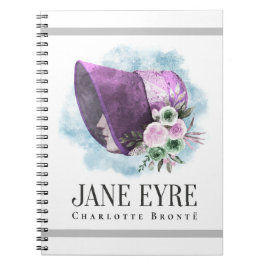 Charlotte Bronte Portrait von Richmond mit Blume Notizblock