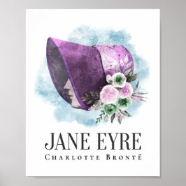 Charlotte Bronte Portrait von Richmond mit Blume Poster