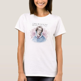 Charlotte Bronte Portrait von Richmond mit Blume T-Shirt