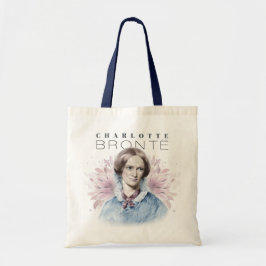 Charlotte Bronte Portrait von Richmond mit Blume Tragetasche