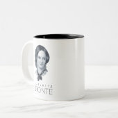 Charlotte Bronte Portrait Zweifarbige Tasse (Vorderseite Links)