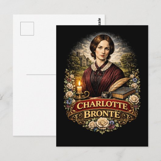 Charlotte Brontë Postkarte (Vorne/Hinten)