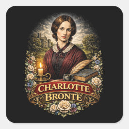 Charlotte Brontë Quadratischer Aufkleber