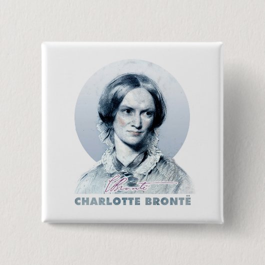 Charlotte Bronte Richmond Portrait Button (Vorderseite)