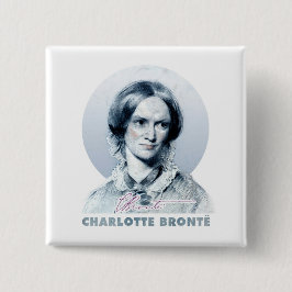 Charlotte Bronte Richmond Portrait Button