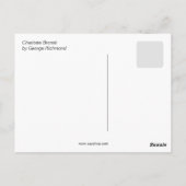 Charlotte Brontë sepia Portrait von George Richmon Postkarte (Rückseite)