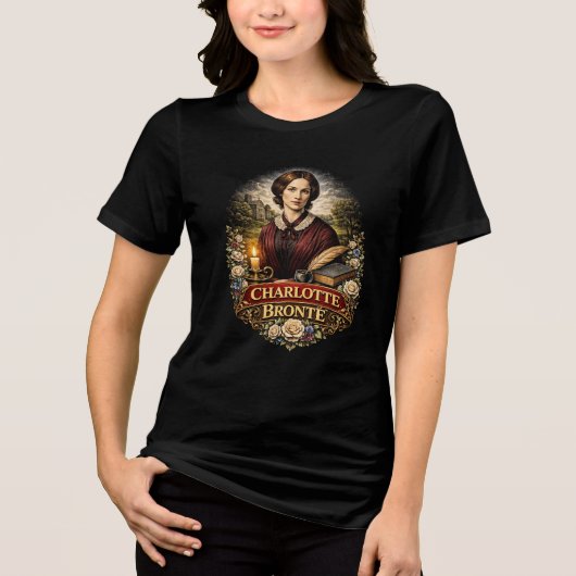 Charlotte Brontë Tri-Blend Shirt (Vorderseite)