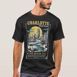 Charlotte City North Carolina in der Königin-Stadt T-Shirt