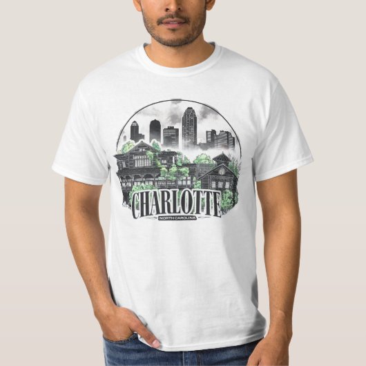 Charlotte City North Carolina USA T-Shirt (Vorderseite)