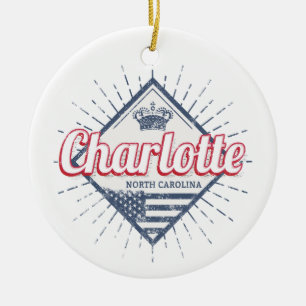 Charlotte City North Carolina Vereinigte Staaten U Keramik Ornament