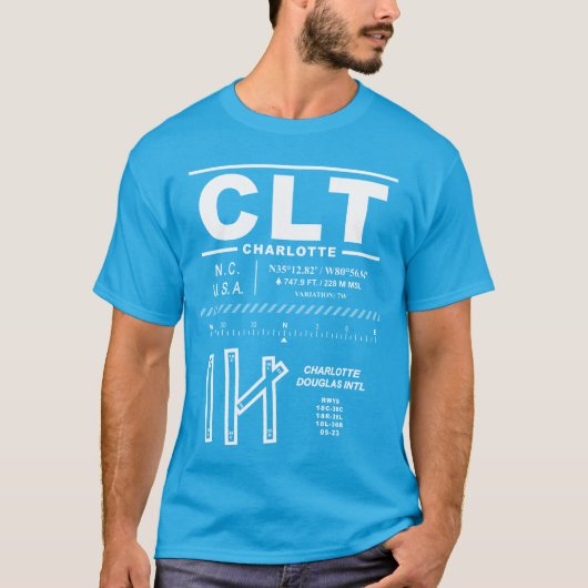 Charlotte Douglas Int'l Airport CLT T - Shirt (Vorderseite)