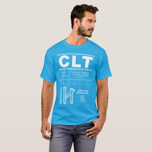 Charlotte Douglas Int'l Airport CLT T - Shirt (Vorne ganz)