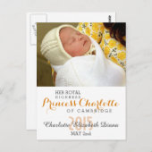 Charlotte Elizabeth Diana - British Will Kate Postkarte (Vorne/Hinten)