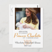 Charlotte Elizabeth Diana - British Will Kate Postkarte (Vorne/Hinten)