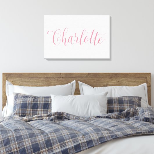 Charlotte - Entwurf der Handschrift Leinwanddruck (Insitu (Schlafzimmer))