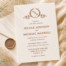 Charlotte-Erbstück-Monogramm-Buchdruck-Hochzeit