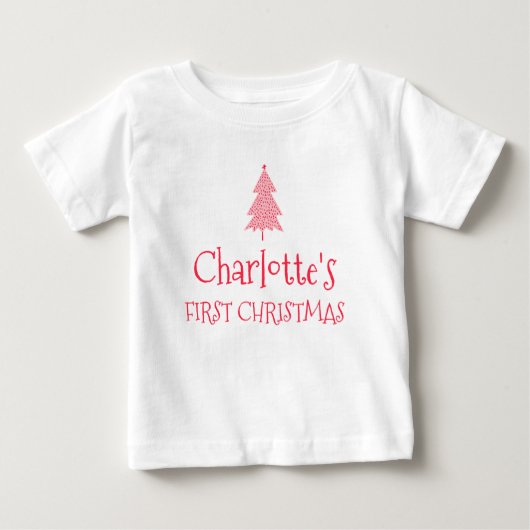 Charlotte First Christmas Baby 1. Weihnachtsnachts Baby T-shirt (Vorderseite)