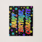 "CHARLOTTE" First Name, Fun "HAPPY BIRTHDAY" Puzzle (Vertikal)